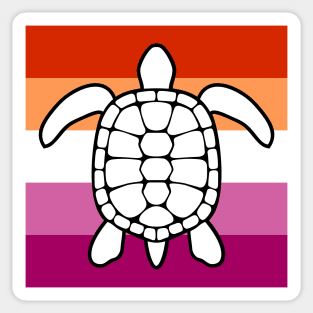 pride turtles - lesbian Sticker